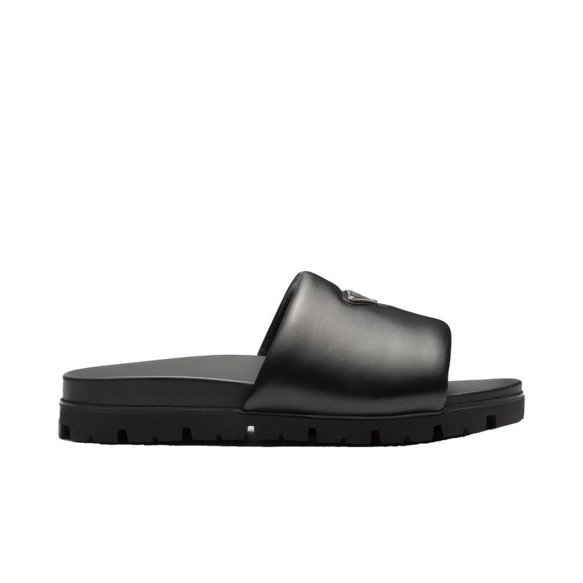 Кецове и обувки Prada Padded Nappa Leather Slides Черно | 2X3099_2DL8_F0002
