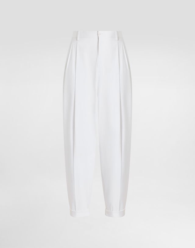 Dolce & Gabbana Cotton Gabardine Double Darts Pants