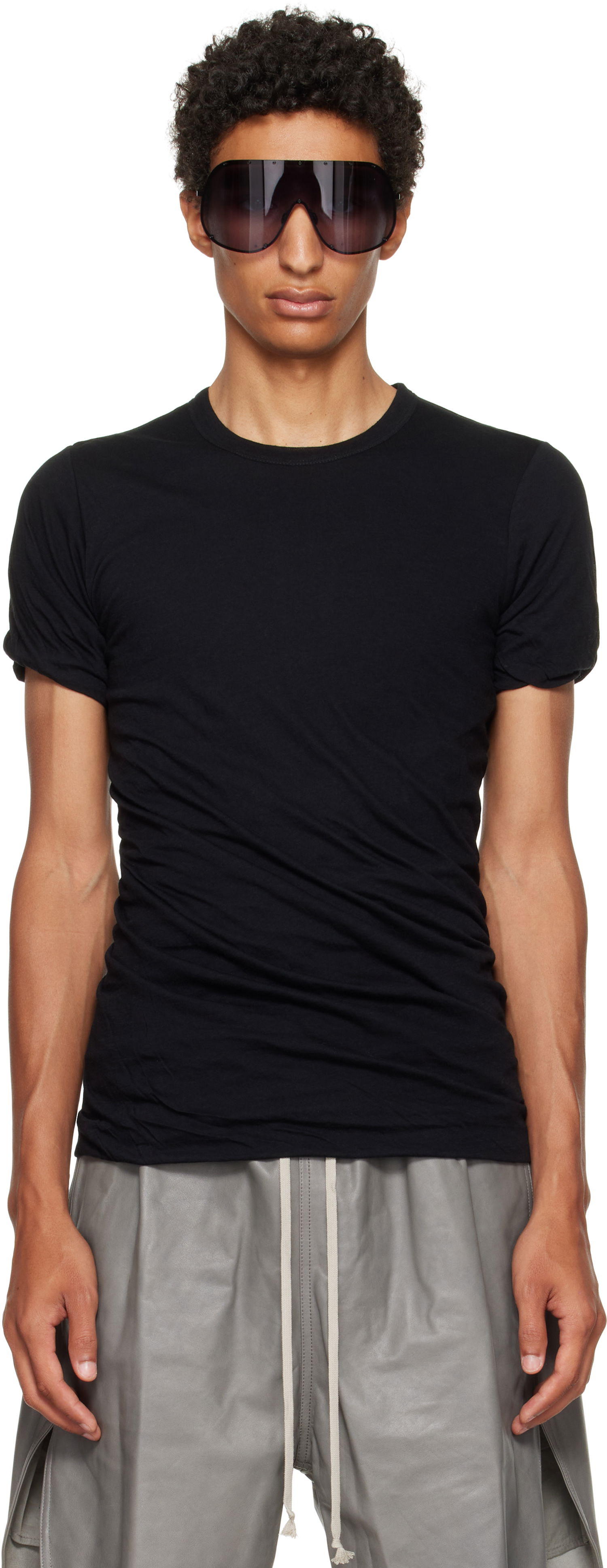 Тениска Rick Owens Rick Owens Concordians Double T-Shirt Черно | RU02E1256 UCDB, 0