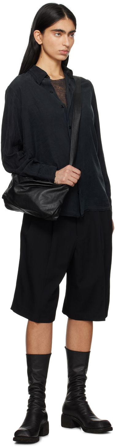Чанта през рамо Yohji Yamamoto Yohji Yamamoto Puff Leather Shoulder Bag Черно | DA-I77-791, 3
