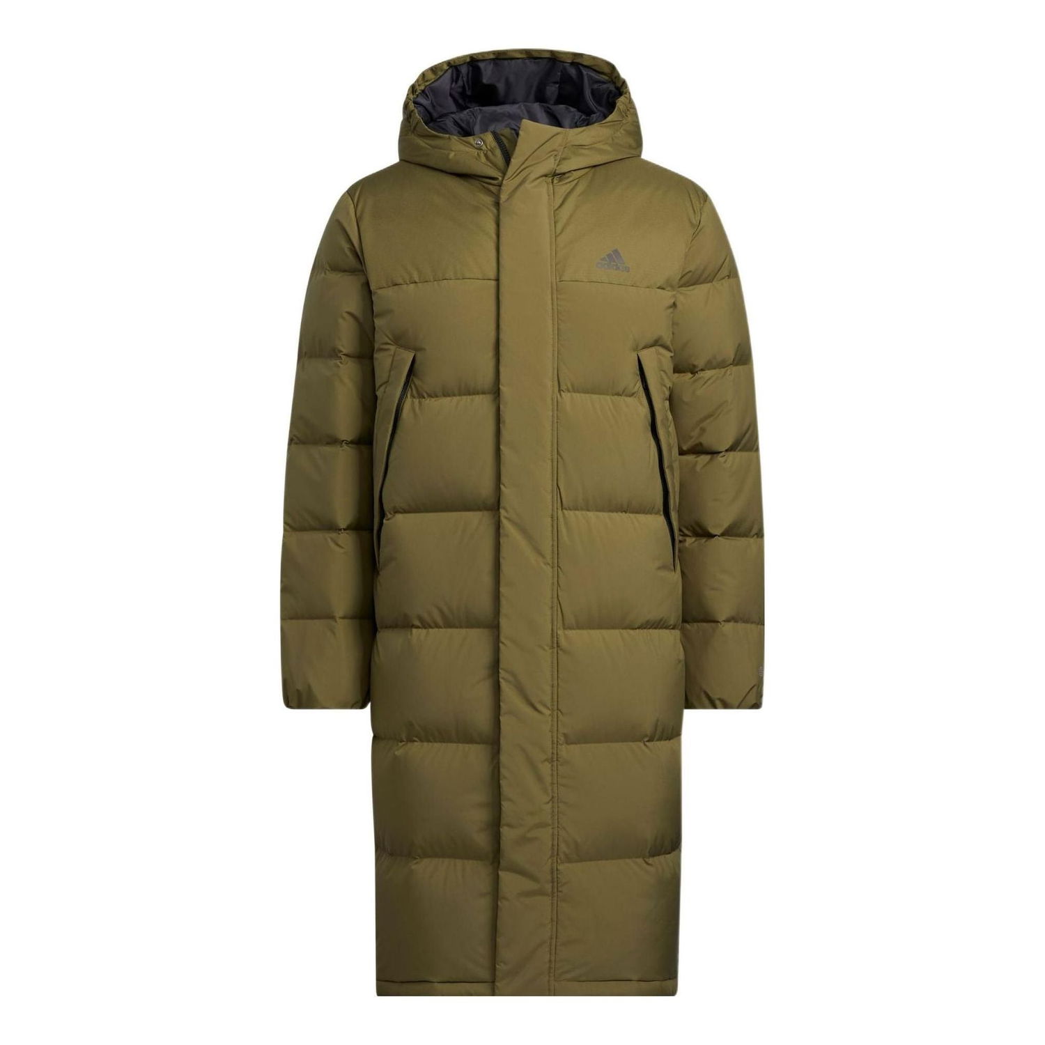 Пухо яке adidas Originals Outdoor Hooded Long Down Jacket Зелено | HZ2598, 0