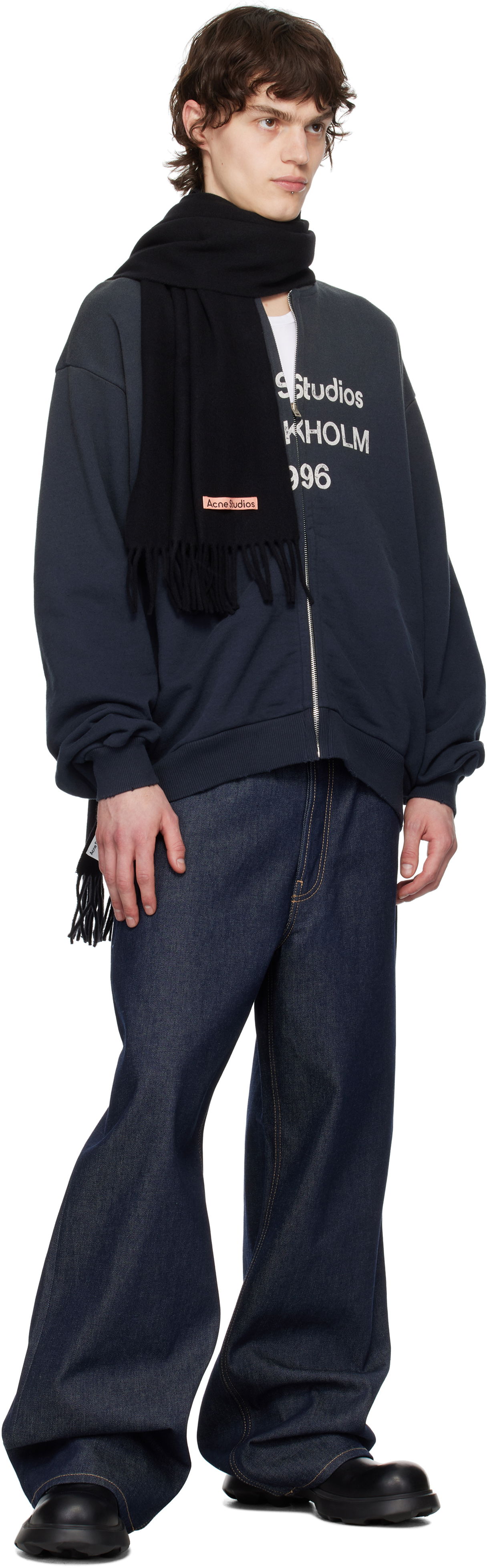 Шал Acne Studios Wool Scarf Жълто | CA0210-, 1