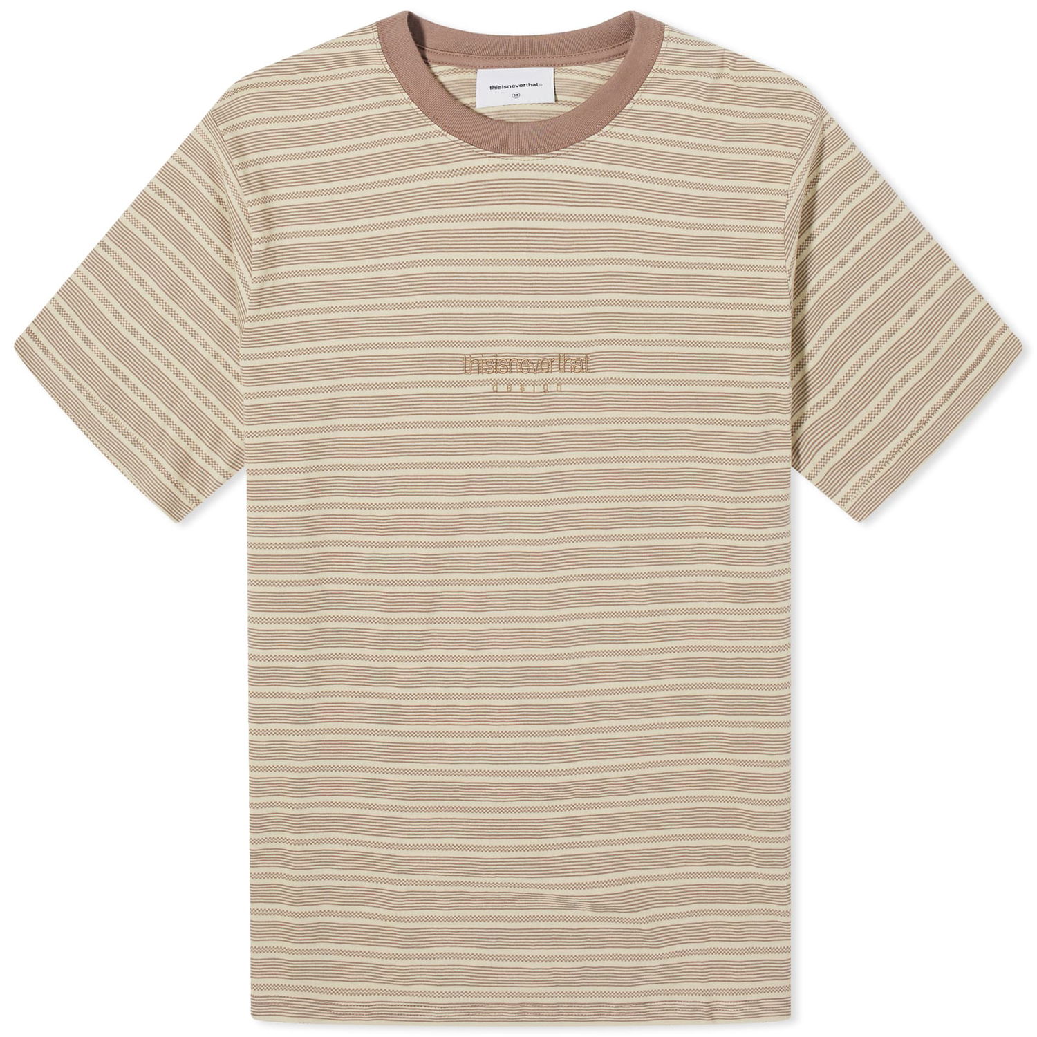 Тениска thisisneverthat Micro Striped Бежово | TN241TTSST25-BRW, 0
