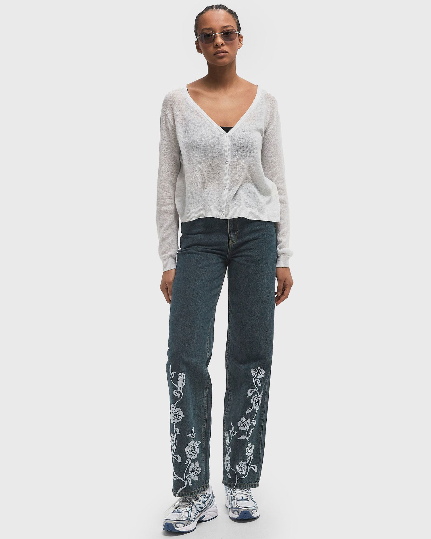 Пуловер American Vintage American Vintage Cropped Cardigan Сиво | DUM19AE25-ARCTIQUE-CHINE, 1