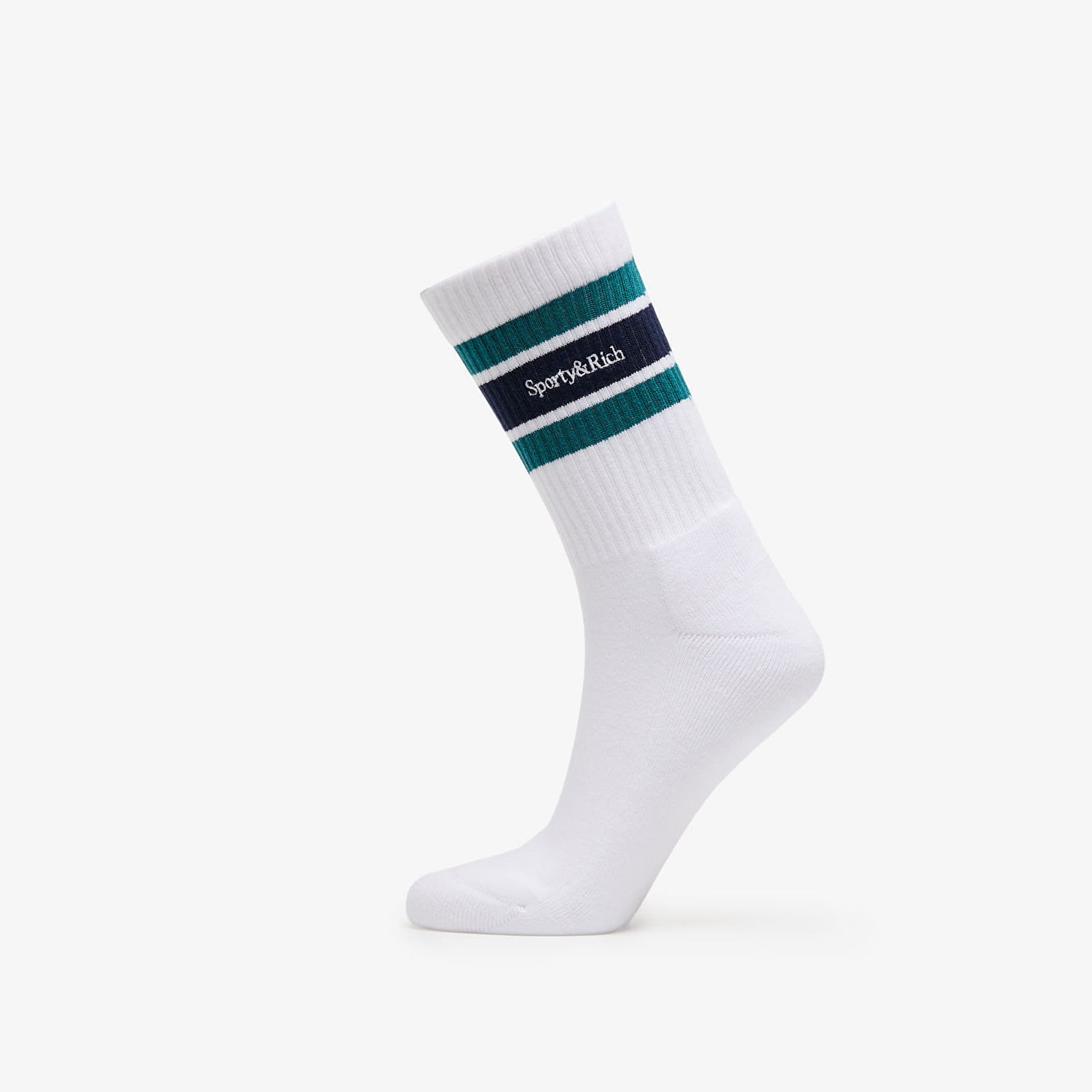 Чорапи Sporty & Rich Striped Logo Socks Бяло | AC004516300WH27, 0