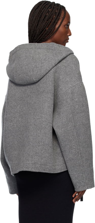 Яке Jil Sander Jil Sander Cropped Hooded Full-Zip Felted Jacket Сиво | J40SW0012_J40020, 2