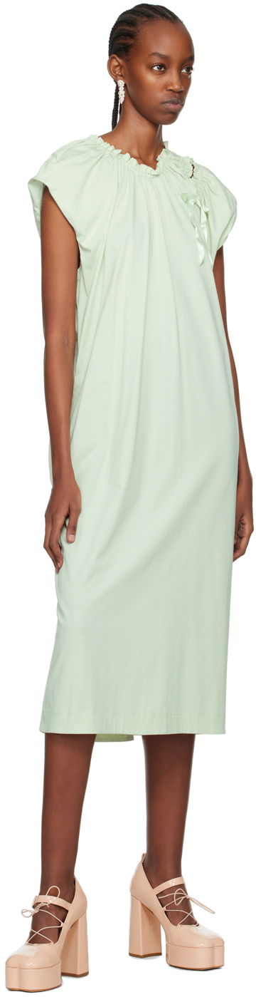 Pокля Simone Rocha Simone Rocha Shoulder Bite Midi Dress Зелено | 7273 0553, 3