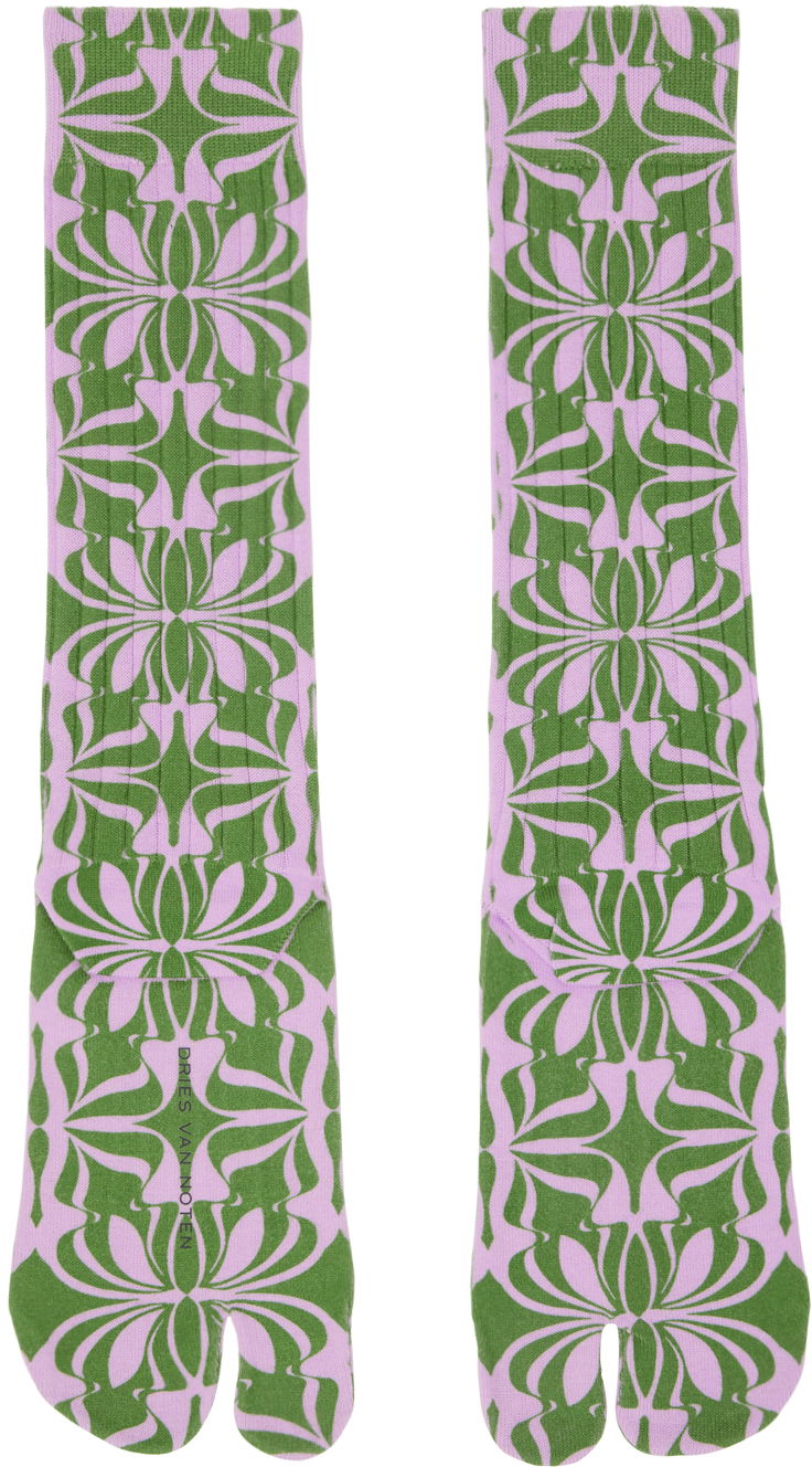 Чорапи Dries Van Noten Dries Van Noten Printed Tabi Socks Многоцветен | 241-011901-045, 1