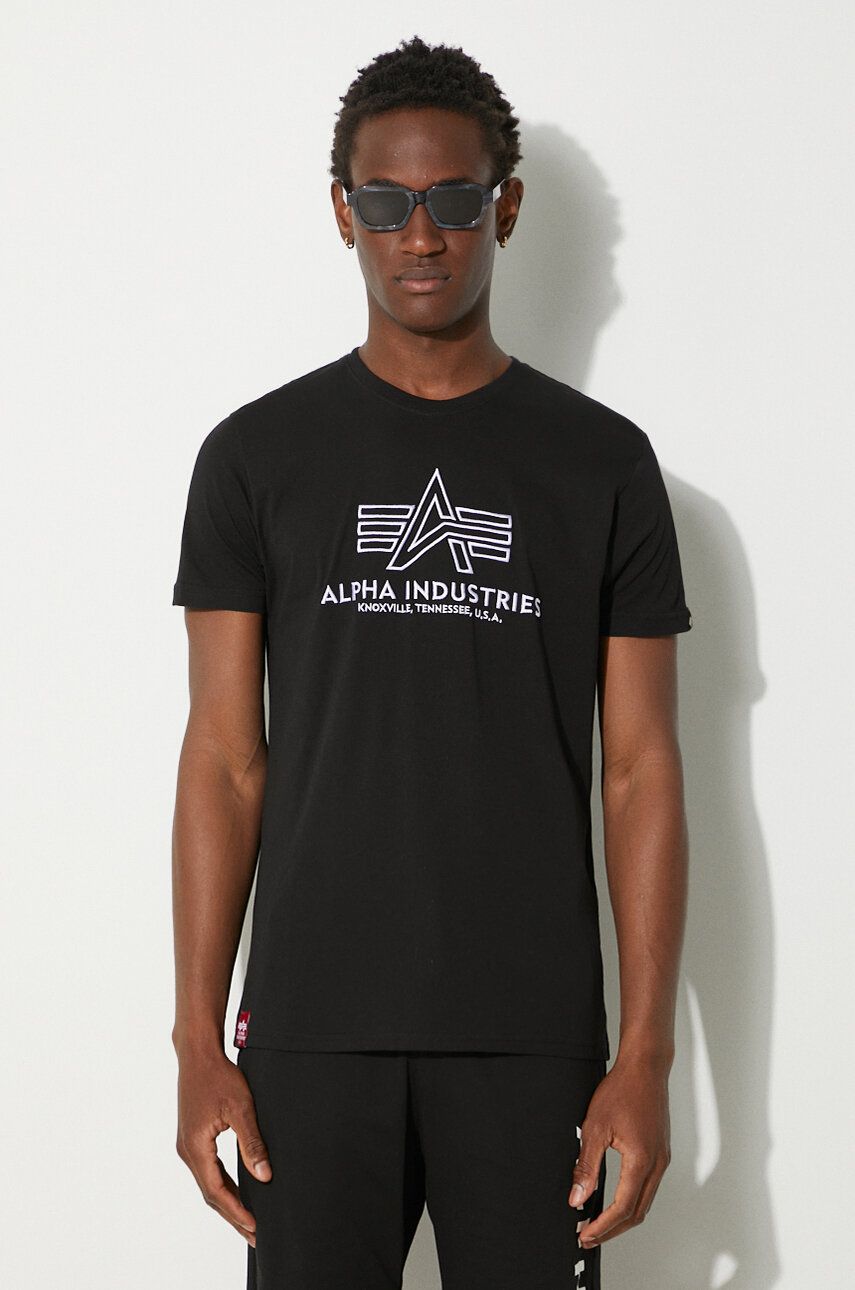 Тениска Alpha Industries T-Shirt With Print Черно | 118505.95, 0
