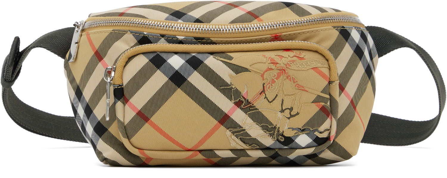 Чанта за кръста Burberry Burberry Small Check Belt Bag Бежово | 8106714, 0