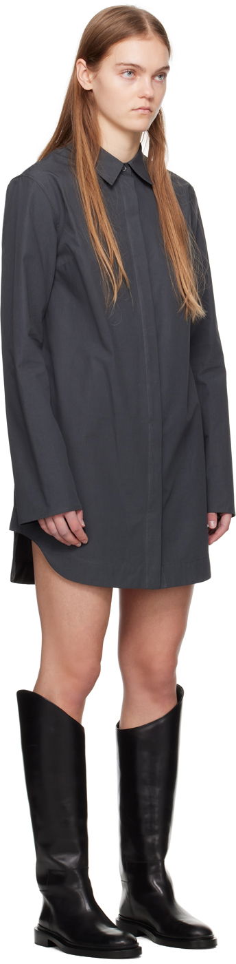 Pокля Loulou de Saison Loulou de Saison Eknath Mini Shirt Dress Бяло | EKNATH, 4