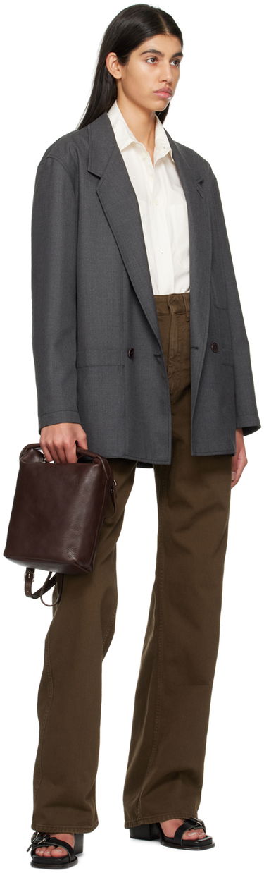 Яке LEMAIRE Lemaire Workwear Double-Breasted Blazer Сиво | JA1002 LF1048, 3
