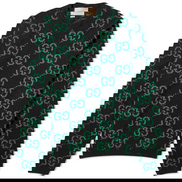 Пуловер Gucci Jumbo GG Jacquard Crewneck Черно | 692900-XKCC5-1064, 0