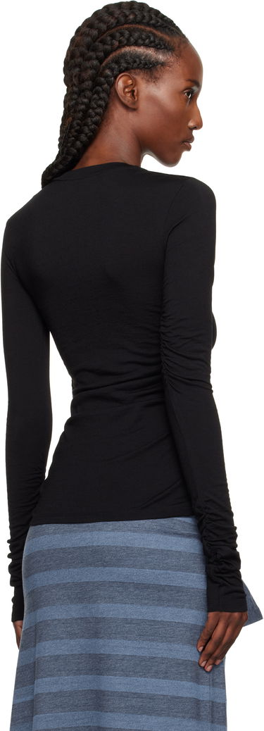 Тениска OUR LEGACY Our Legacy Strain Slim Longsleeve T-Shirt Черно | W4256SIB, 2
