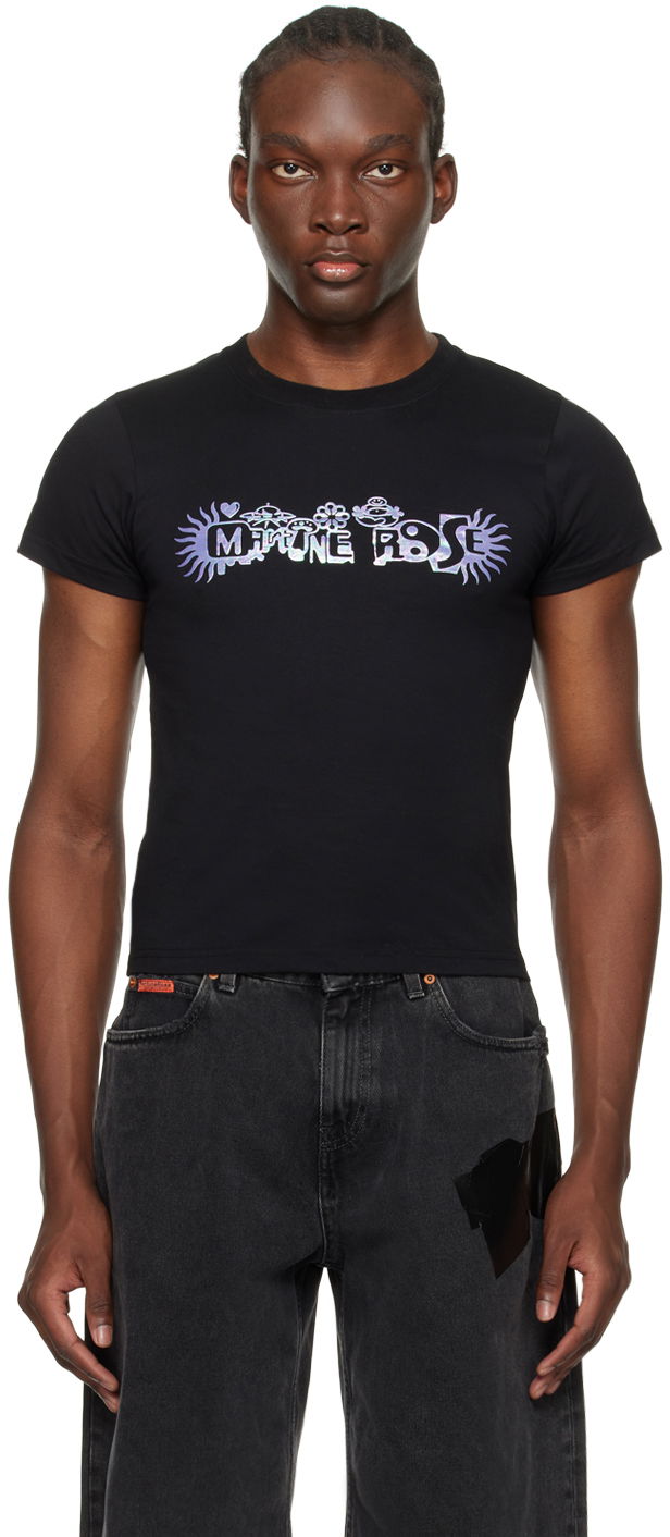 Тениска Martine Rose Shrunken T-Shirt Черно | MRSS24-629, 0