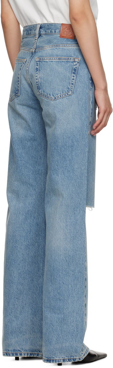 Дънки Anine Bing Anine Bing Hugh Distressed Wide Leg Jeans Синьо | A-06-10852-WHD51, 2