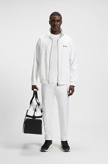 Тениска BOSS BOSS Active Stretch Slim Fit Tee with Moisture Management Бяло | 50543330, 1