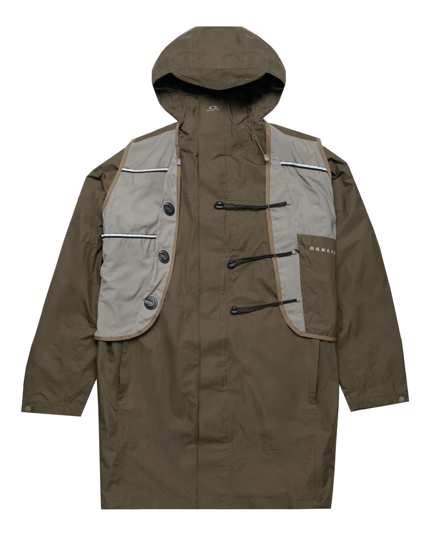 Дъждобран OAKLEY LATITUDE FLIGHT Long Hooded Vest Poncho Зелено | FOA406830-7CE, 0