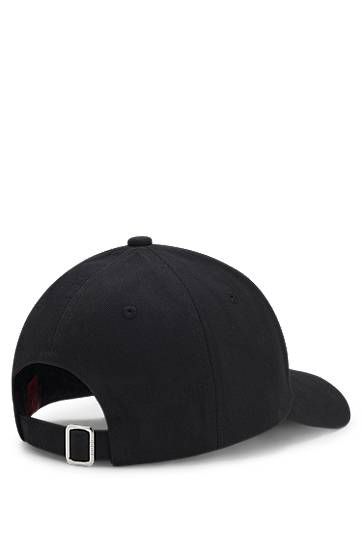 Шапка с козирка BOSS Cotton-twill cap with stacked-logo lettering Черно | 50533427, 1