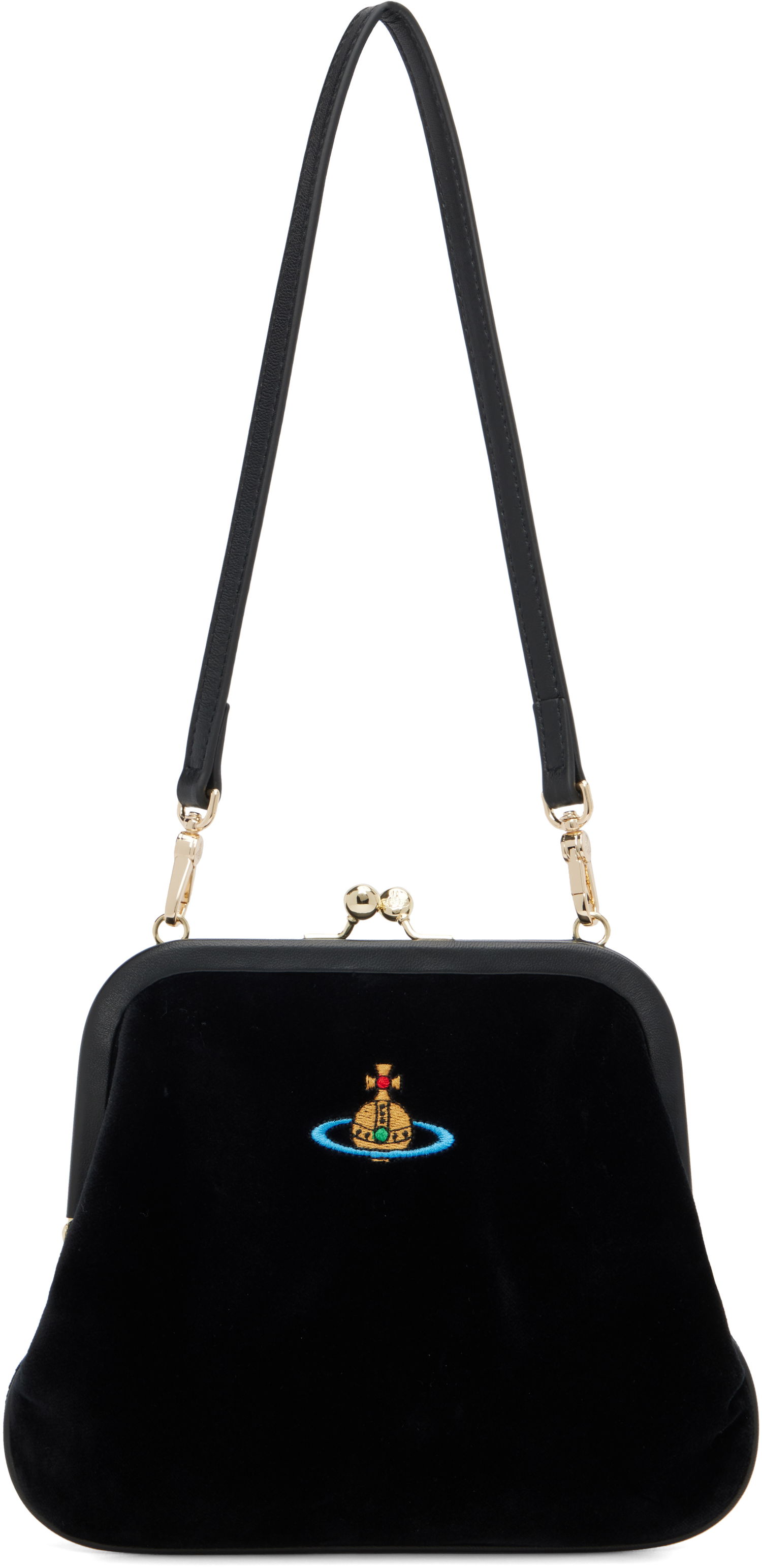 Портфейл Vivienne Westwood Vivienne Westwood Vivienne Velvet Clutch Черно | 4B01000IW-W00ZL-, 0