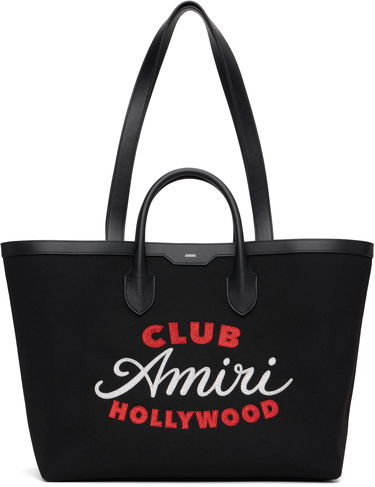 Голяма пазарска чанта AMIRI Amiri 'Club Amiri' Canvas Tote Bag Черно | AMBGTO1016, 0