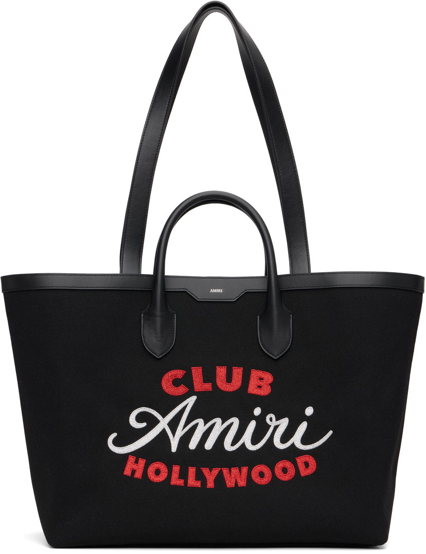 Голяма пазарска чанта AMIRI Amiri 'Club Amiri' Canvas Tote Bag Черно | AMBGTO1016