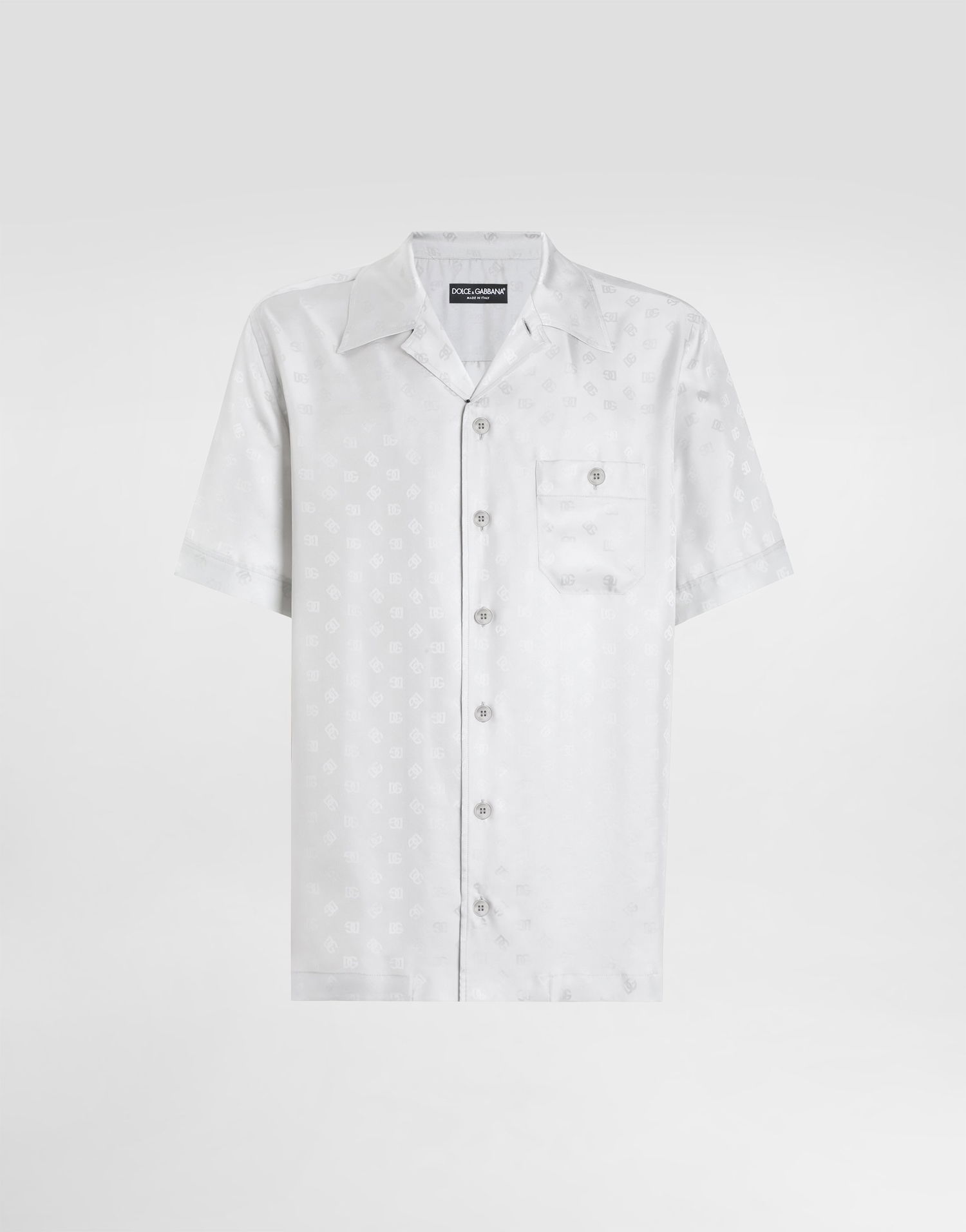 Риза Dolce & Gabbana Dolce & Gabbana DG Jacquard Logo Hawaii Shirt Бяло | G5JH9TFJ1JYN4534, 0