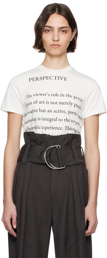Тениска JW Anderson JW Anderson Text Print T-Shirt Бяло | JT0294-PG1510, 0