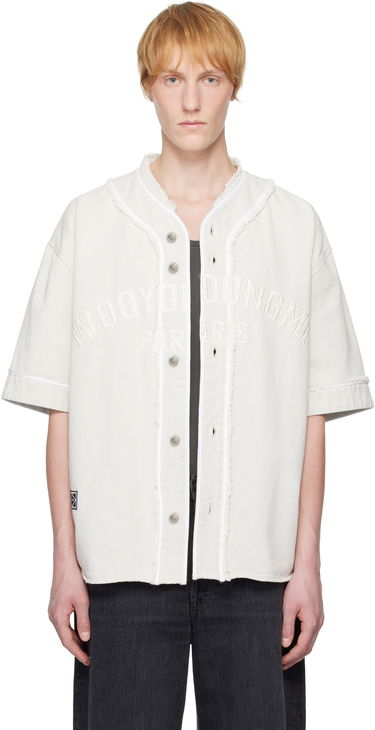 Риза WOOYOUNGMI WOOYOUNGMI Baseball Logo Shirt Бяло | W251SH32, 0