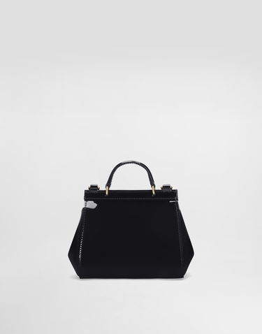 Дамска чанта Dolce & Gabbana Dolce & Gabbana Mini Sicily Patent Leather Bag Черно | EB0003A106780658, 2