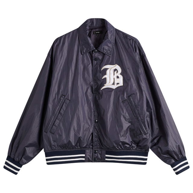 BEAMS Satin Varsity Jacket