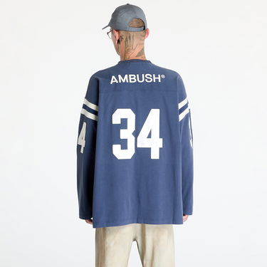 Тениска Ambush Football L-S T-Shirt UNISEX Insignia Blue/ Tofu Синьо | BMAB004F24JER0014531, 7