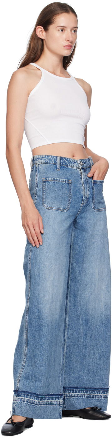 Дънки rag & bone Rag & Bone Marina Wide Leg Jeans Синьо | WDD24F2641F2LI, 3