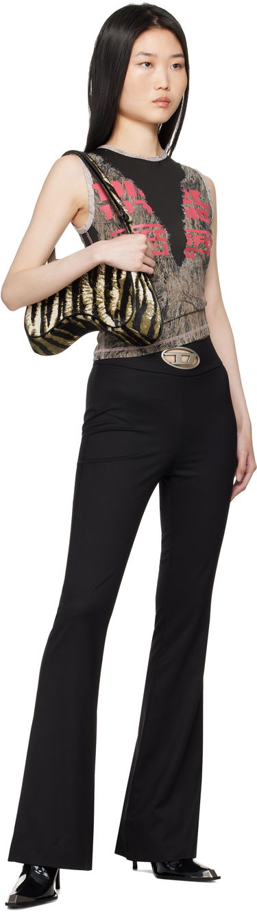 Панталони Diesel Black P-Erseus Flare Trousers Черно | A14390 0PHAL, 3