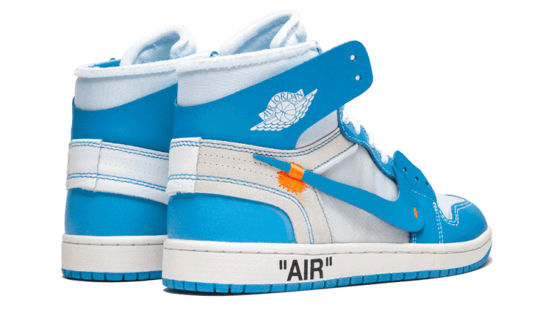 Кецове и обувки Jordan Off-White x Air Jordan 1 Retro High OG "UNC" Синьо | AQ0818-148, 1