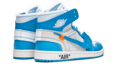 Кецове и обувки Jordan Off-White x Air Jordan 1 Retro High OG "UNC" Синьо | AQ0818-148, 1