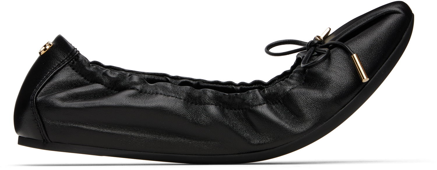 Pокля FERRAGAMO Ferragamo Elasticated Ballerina Flats Черно | 779656, 0