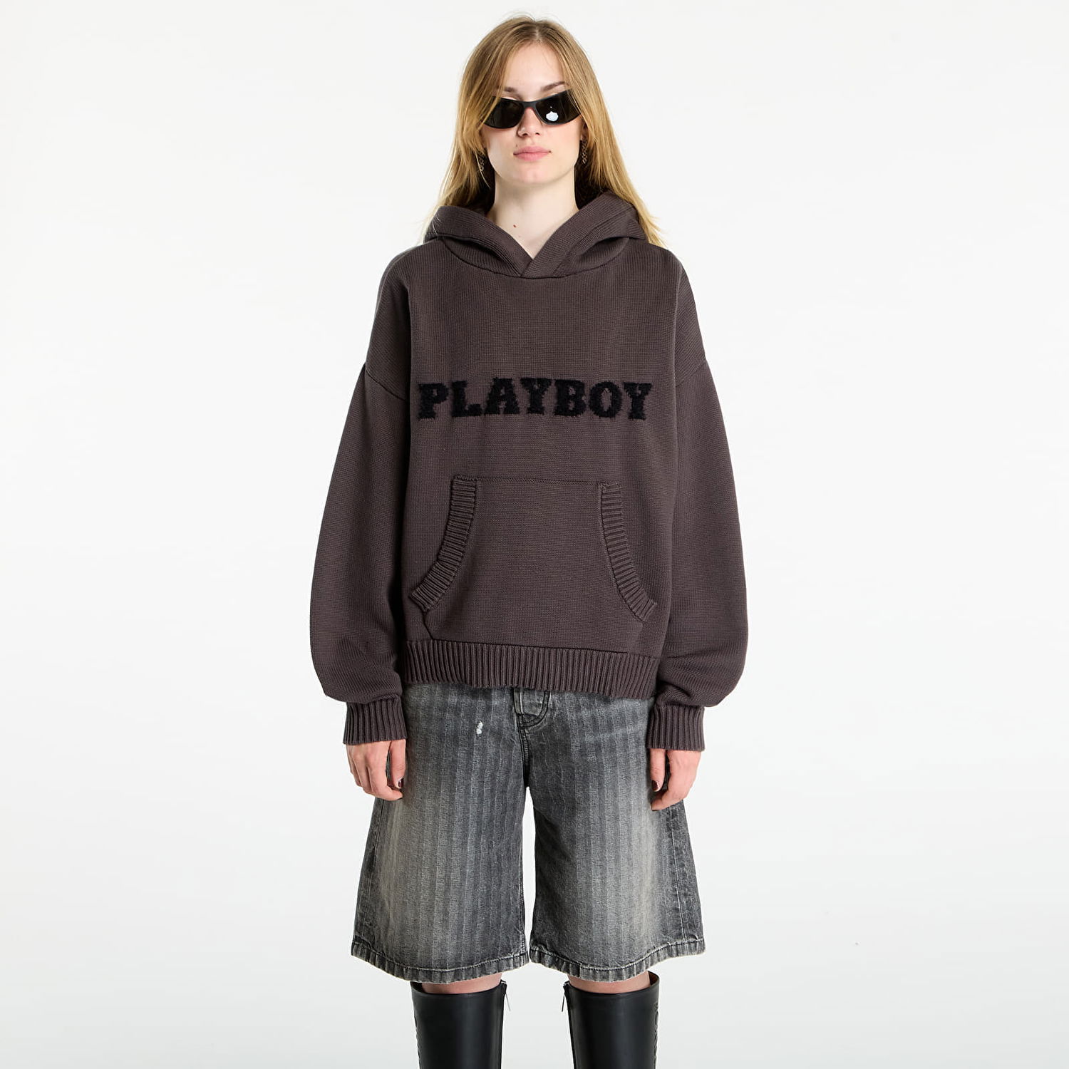 Суитчър Footshop Playboy x FTSHP Sweater Hoodie UNISEX Grey Сиво | FTSHP_517, 1