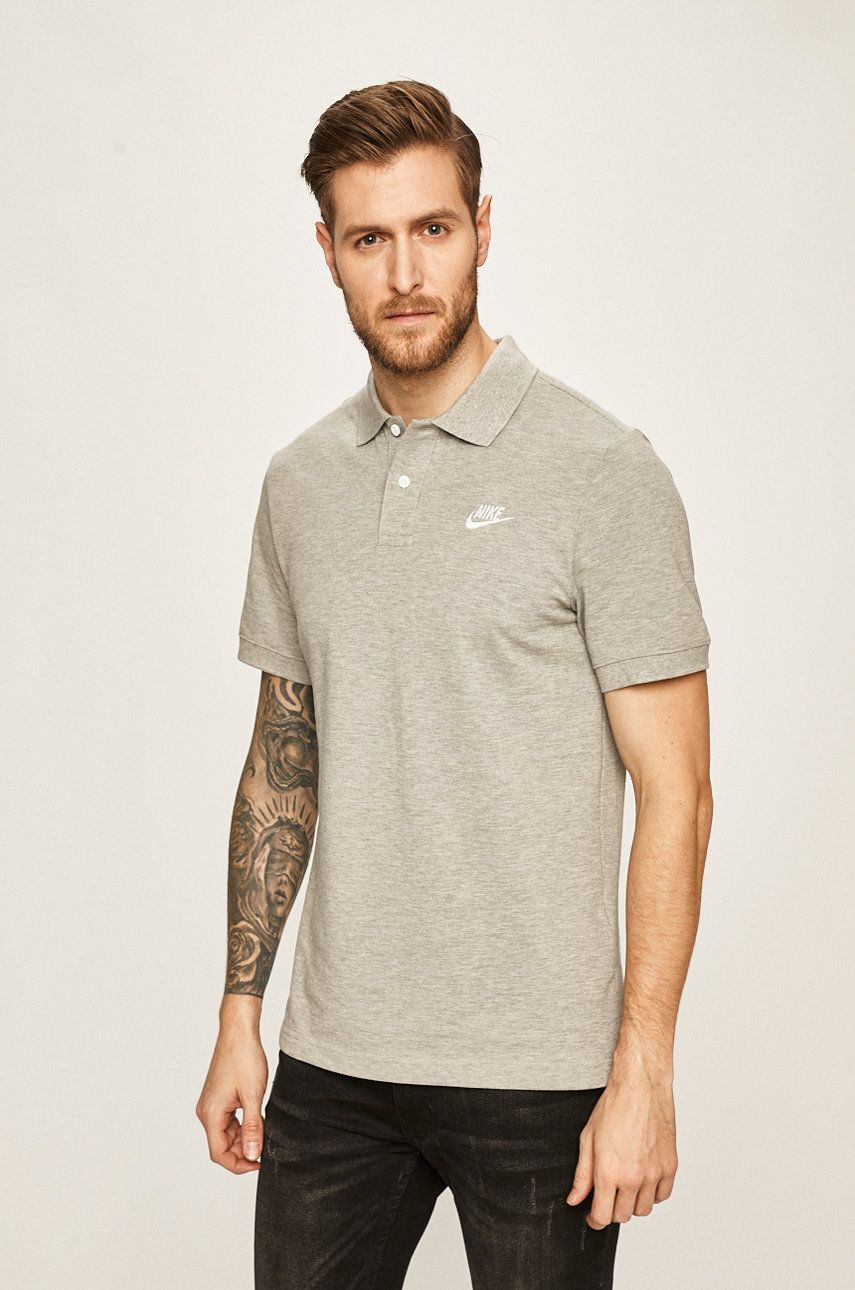 Поло тениска Nike Nike Sportswear Polo Shirt Сиво | CJ4456, 0