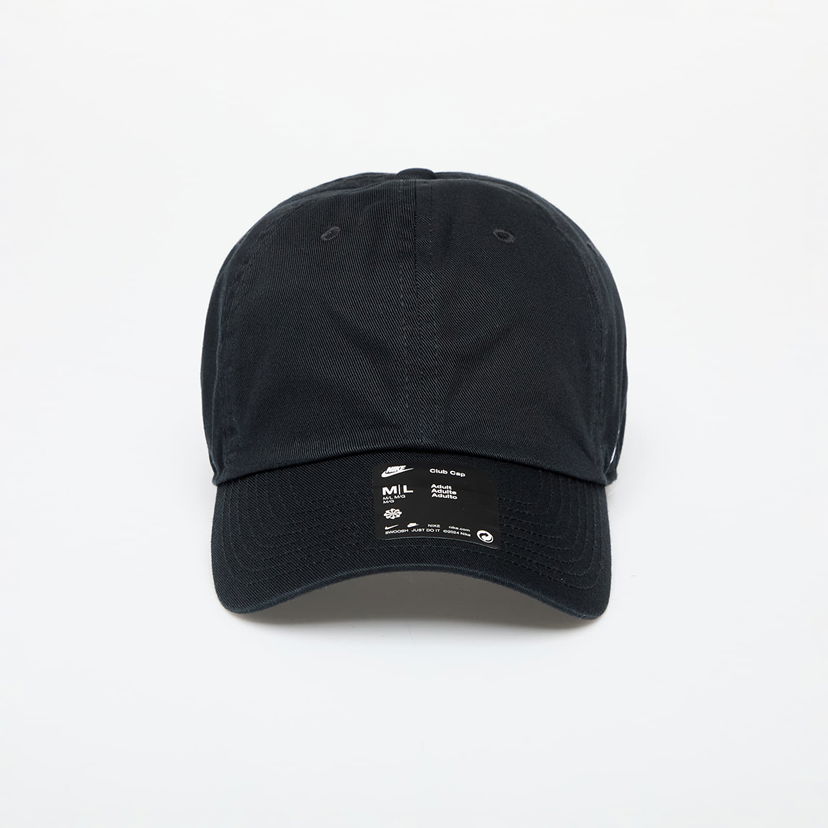 Шапка с козирка Nike Club Cap Unstructured Cap Black/ White Черно | FQ1361-010