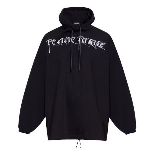 Суитчър Balenciaga Femme Fatale Oversized Hoodie Черно | 482217TTK141000, 0