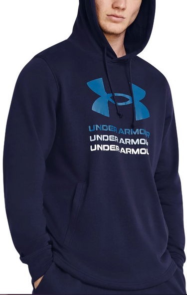 Суитчър Under Armour UA Rival Terry Graphic Hood-BLU Тъмно синьо | 1386047-410, 0