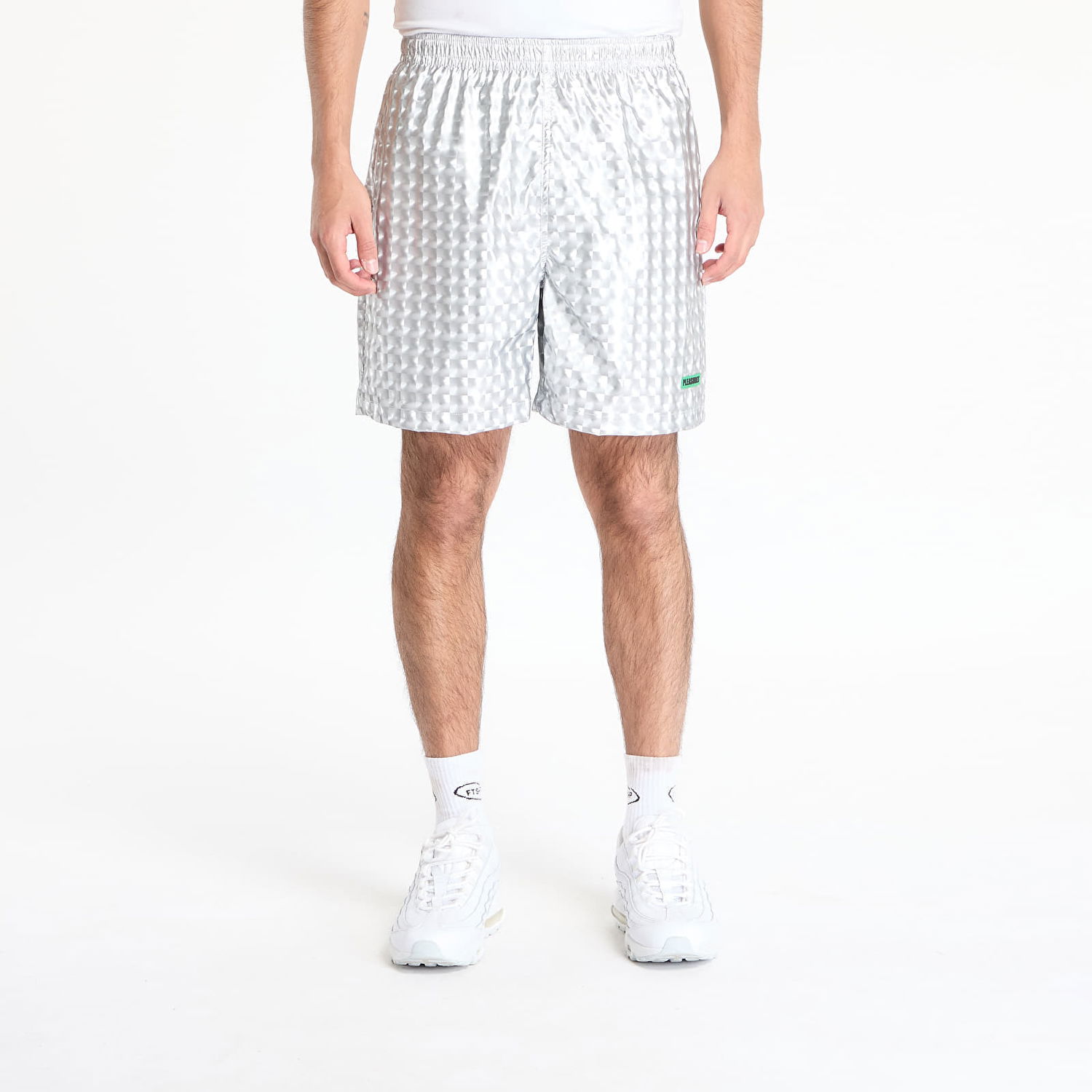 Къси панталони Pleasures PLEASURES Pulley Active Shorts Металик | P25SU032 SILVER, 0