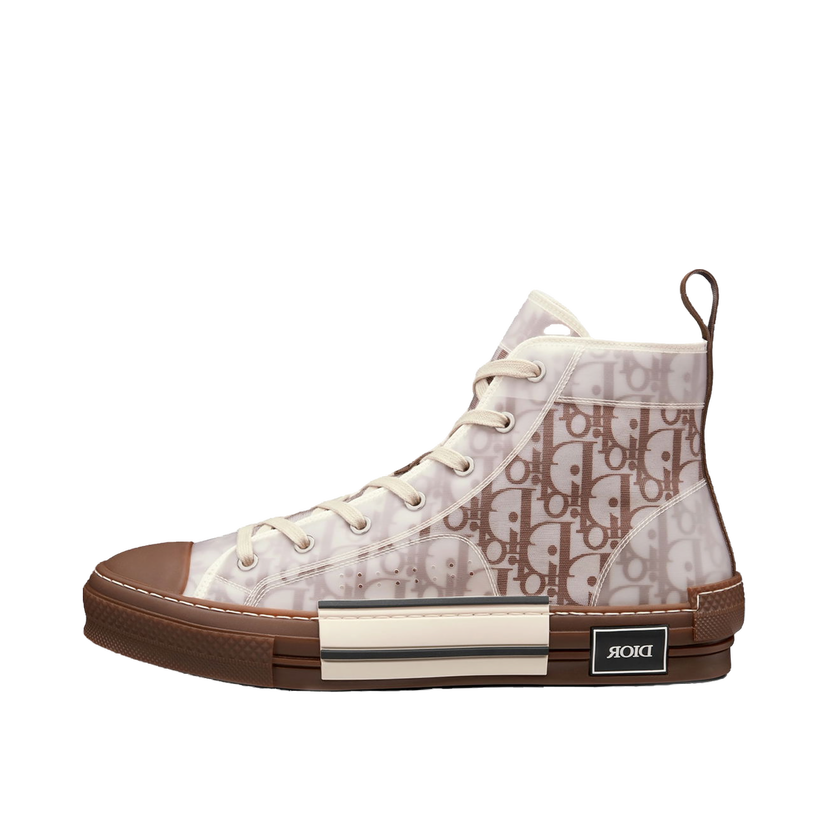 Кецове и обувки Dior B23 High Top Oblique Бяло | 3SH118ZMK_H761