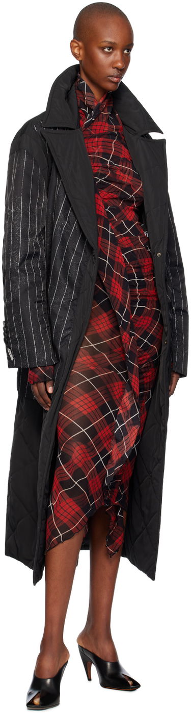 Тренчкот Jean Paul Gaultier Gaultier Pinstripe Long Coat Черно | 24/31-F-MA020-C065-000001, 3
