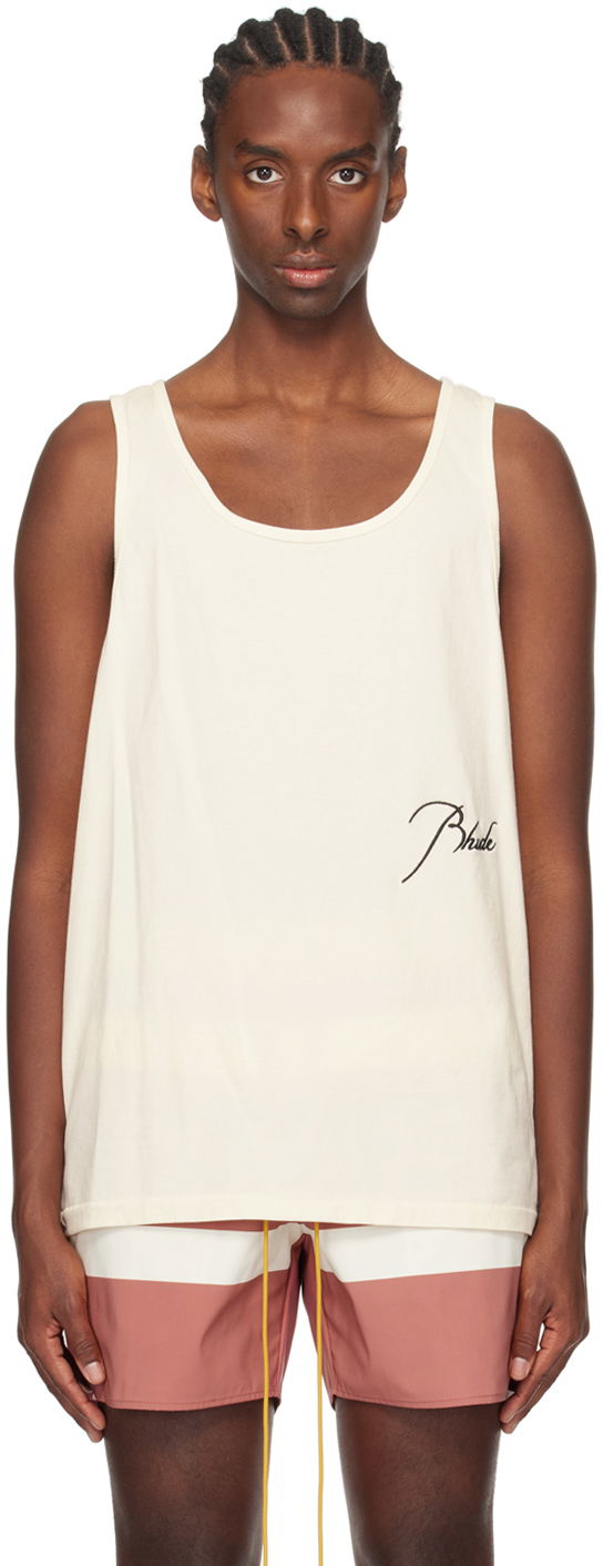 Потник Rhude Embroidered Tank Top Бежово | RHPS24TA01012611