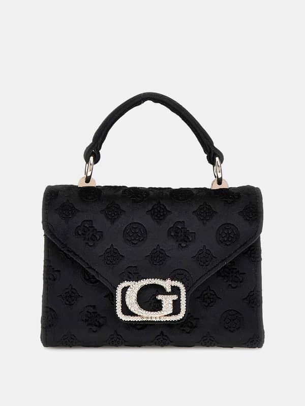 Дамска чанта GUESS Mini Logo Handbag Черно | HWVP9350780