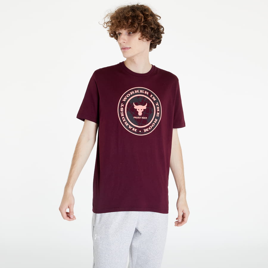 Тениска Under Armour Project Rock Globe Tee Бургунди | 1373746-600, 0