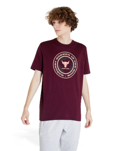 Тениска Under Armour Project Rock Globe Tee Бургунди | 1373746-600