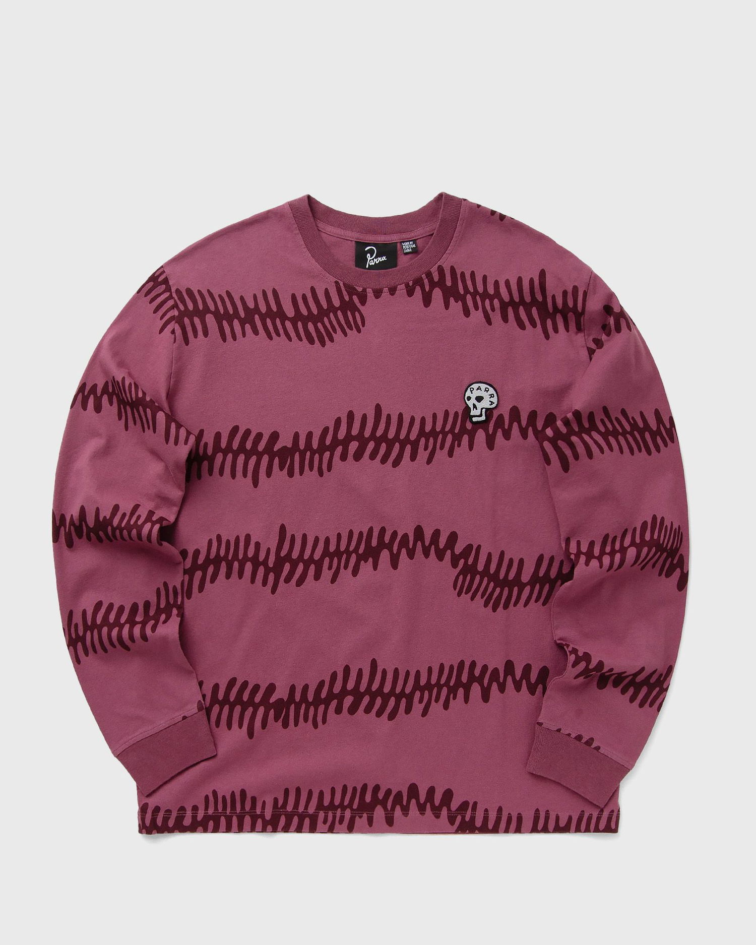 Тениска By Parra Long Sleeve Graphic T-Shirt Бургунди | 53136, 1